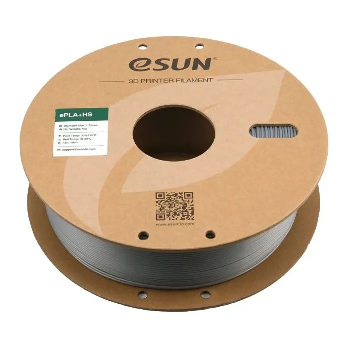 Пластик для 3D-принтера eSUN ePLA+HS, 1,75мм, 1кг, silver (EPLA+HS-P175S1) зображення 3