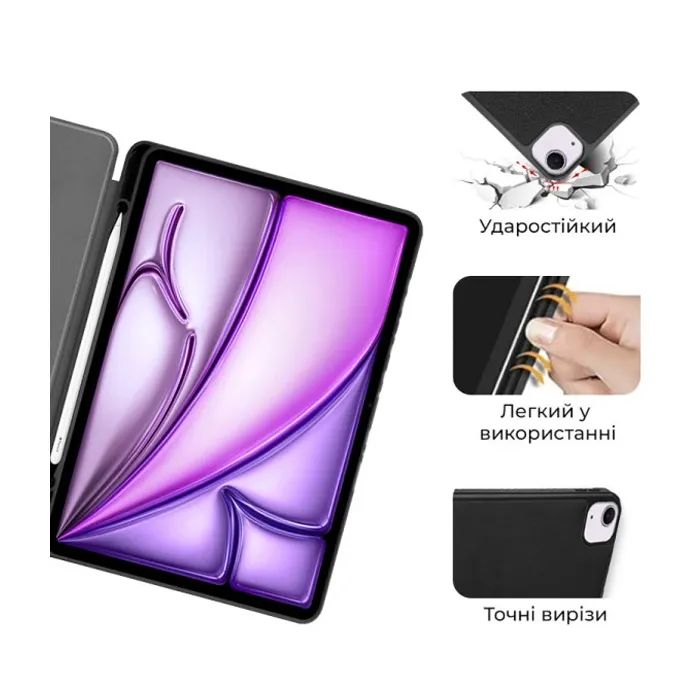 Чохол до планшета AirOn Premium SOFT iPad Air 13 2024 + Film Black (4822352781130) зображення 5