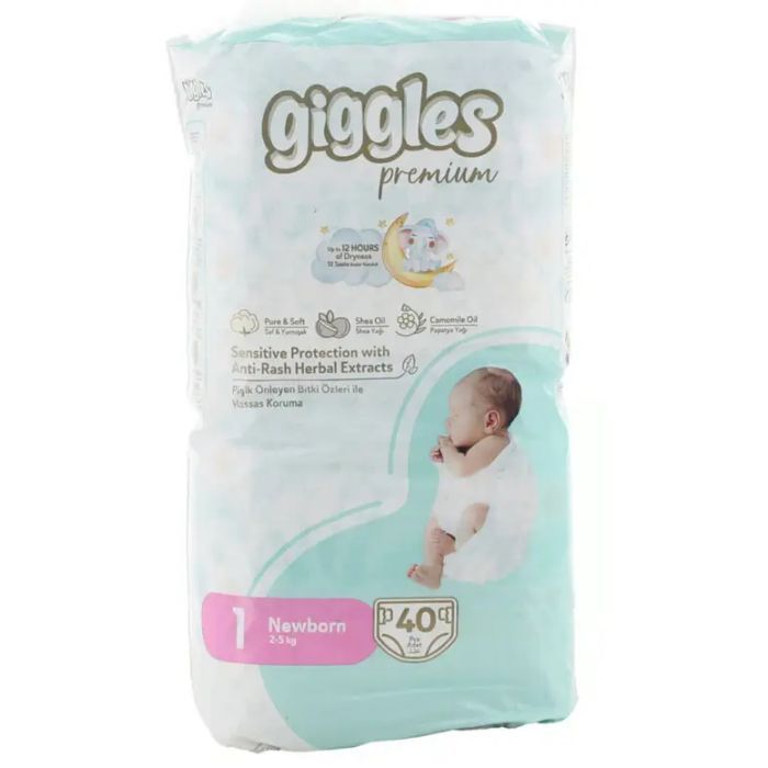 Подгузники Giggles Premium 1 Newborn 2-5 кг 40 шт (8680131206872)