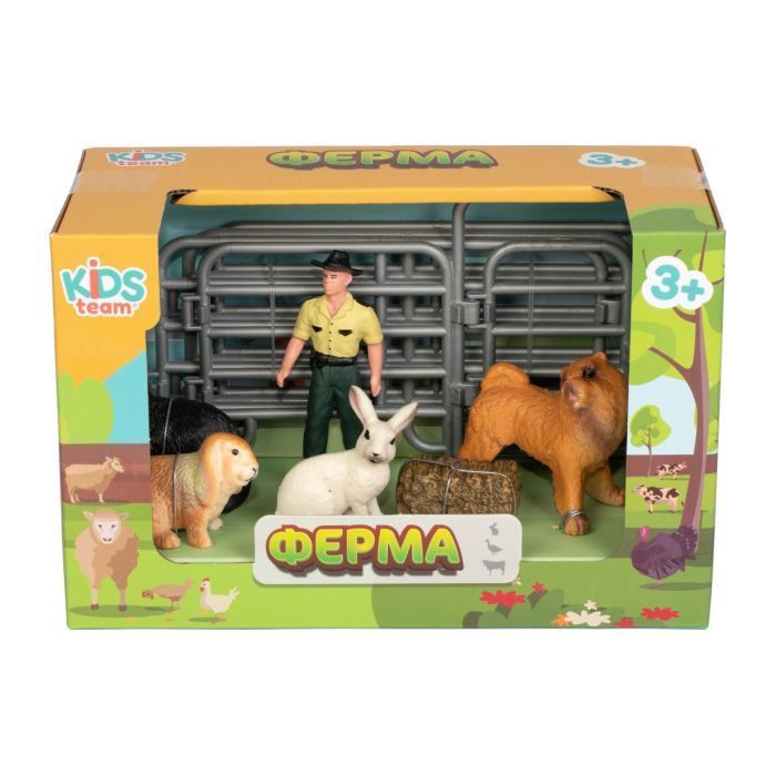Фігурка Kids Team набір Ферма фермер, собака, кіт і кролики (Q9899-X13_3) зображення 2