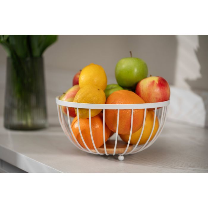 Фруктовниця Ardesto Midori 25х25х13см, метал, дерево, чорний (AR0904B) зображення 10