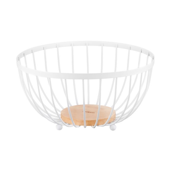 Фруктовниця Ardesto Midori 25х25х13см, метал, дерево, чорний (AR0904B)