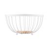 Фруктовниця Ardesto Midori 25х25х13см, метал, дерево, білий (AR0904W) зображення 3