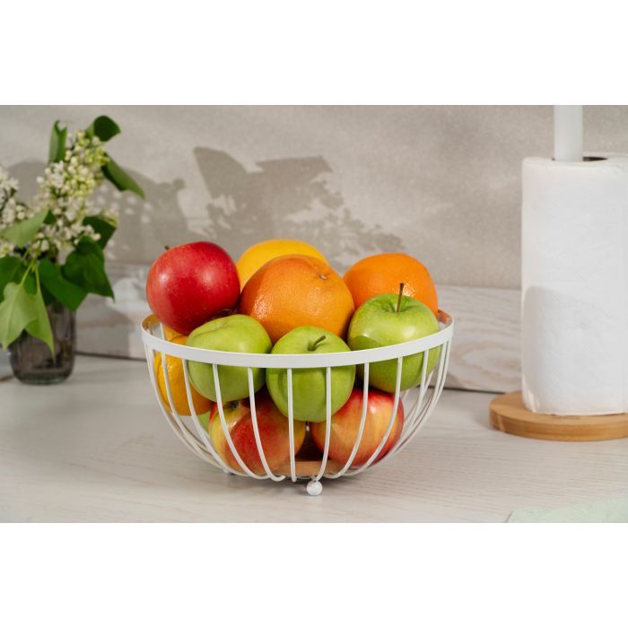 Фруктовниця Ardesto Midori 25х25х13см, метал, дерево, чорний (AR0904B) зображення 6