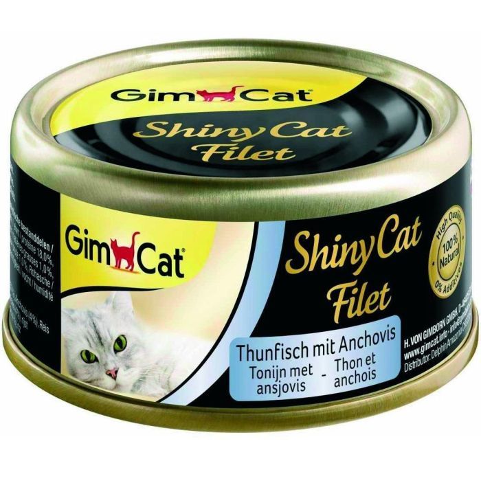 Консервы для кошек GimCat Shiny Cat Filet С тунцом и анчоусом 70 г (4002064413761)