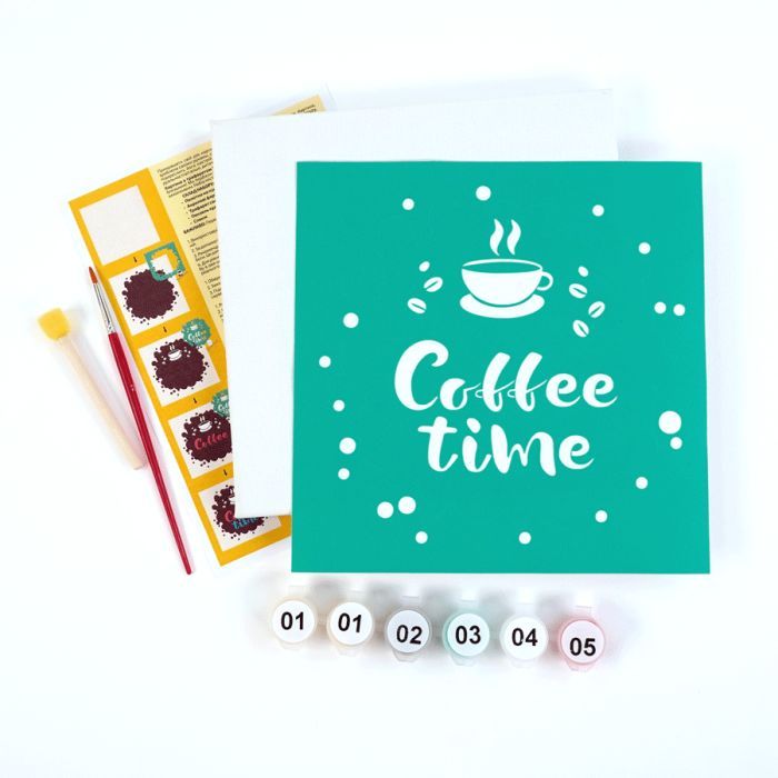 Картина по номерам Rosa Coffee Time, 20 х 20 см (4823098540700)