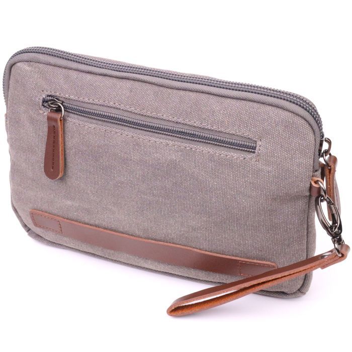 Сумка Vintage Из текстиля Серая (21259) изображение 2