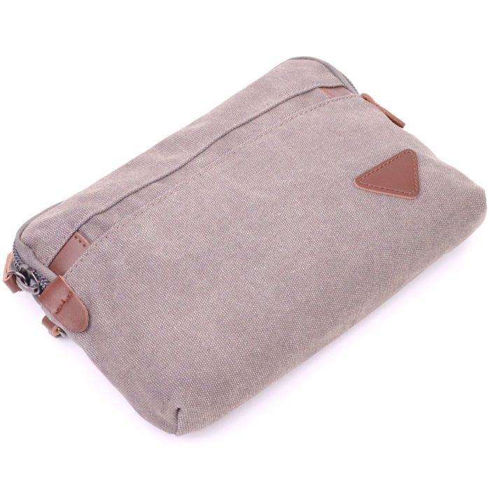 Сумка Vintage Из текстиля Серая (21259) изображение 3