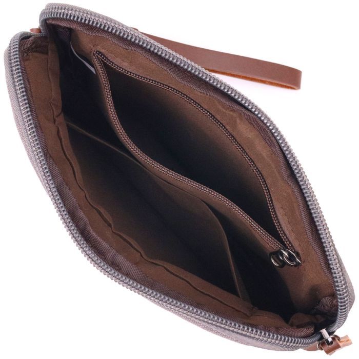 Сумка Vintage Из текстиля Серая (21259) изображение 6