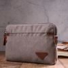 Сумка Vintage Из текстиля Серая (21259) изображение 9