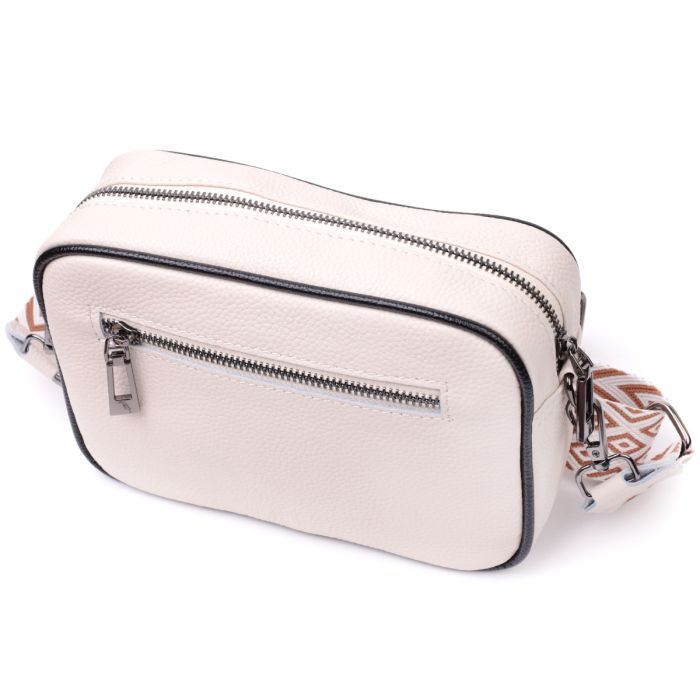 Сумка Vintage Из натуральной кожи Белая (22407) изображение 2