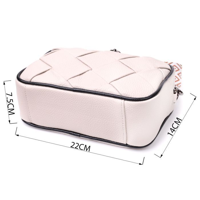 Сумка Vintage Из натуральной кожи Белая (22407) изображение 3