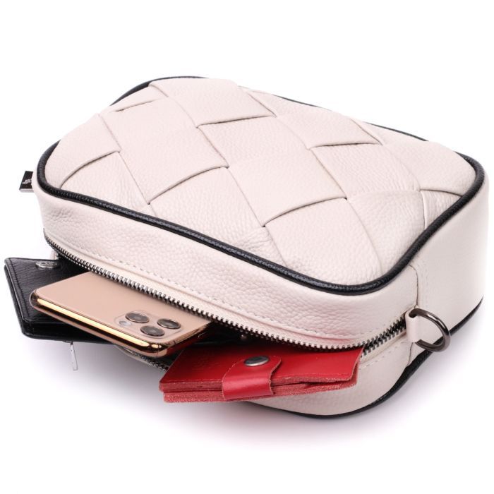 Сумка Vintage Из натуральной кожи Белая (22407) изображение 8