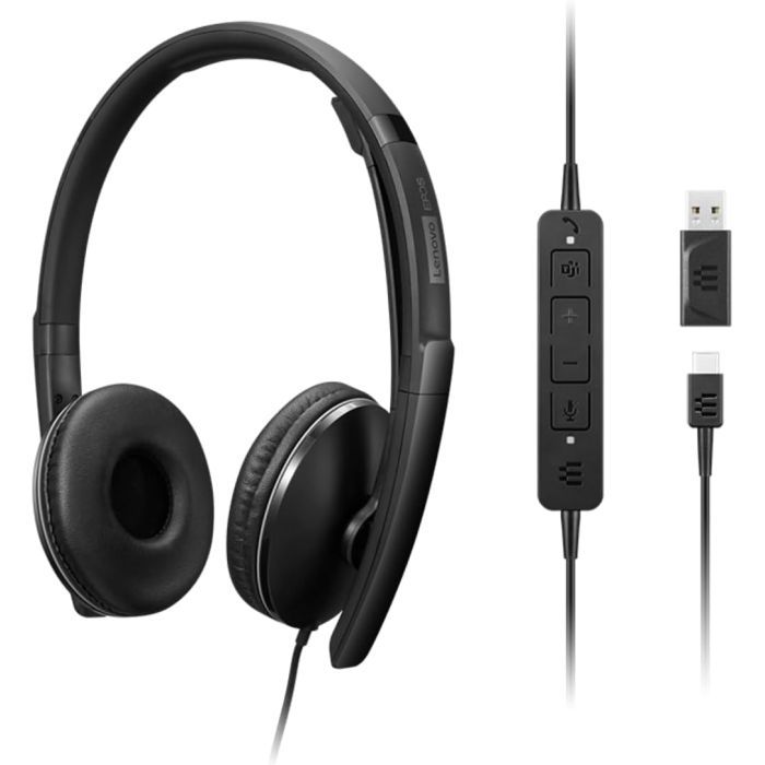 Наушники Lenovo Wired ANC Headset Gen 2 (Teams) Black (4XD1M45627) изображение 6