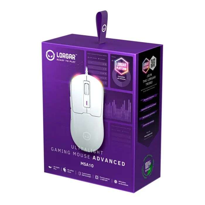 Мышка Lorgar MSA10 Ultralight USB White (LRG-MSA10-WH) изображение 11