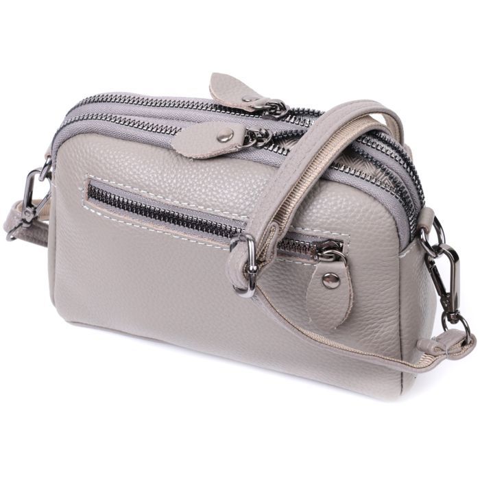 Сумка Vintage Из натуральной кожи Серая (22810) изображение 2