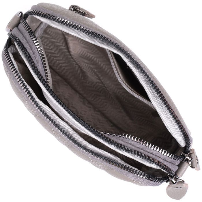 Сумка Vintage Из натуральной кожи Серая (22810) изображение 7