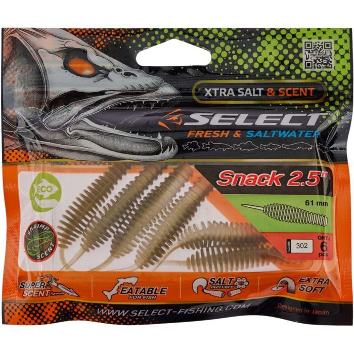 Силикон рыболовный Select Snack 2.5" 072 (6 шт/уп) (1870.39.35) изображение 2
