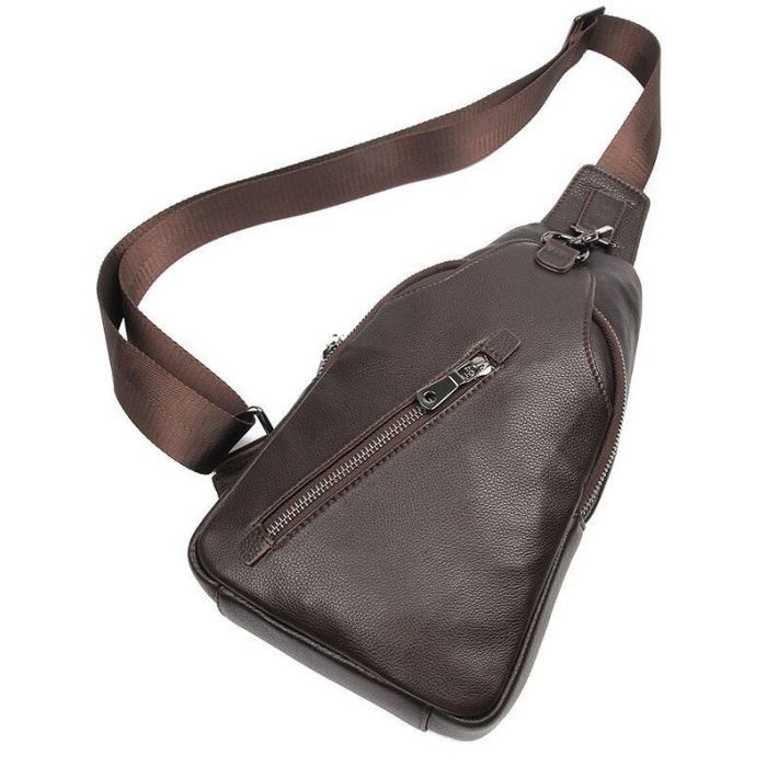 Сумка Vintage Мужская через плечо Коричневая (14952) изображение 5