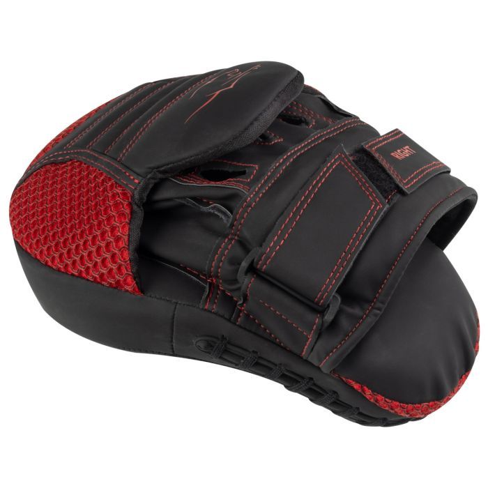 Лапы боксерские PowerPlay 3044 Pro Carbon Ultra Series Чорно-Червоні (PP_3044_Bl/Red) изображение 4