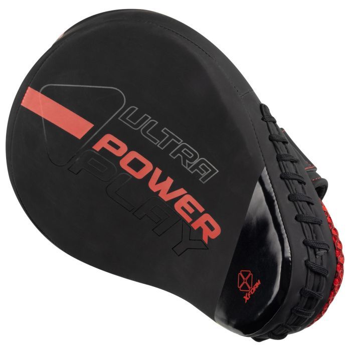 Лапы боксерские PowerPlay 3044 Pro Carbon Ultra Series Чорно-Червоні (PP_3044_Bl/Red) изображение 5