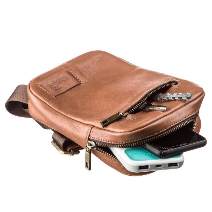 Сумка Shvigel Мужская кожаная Синяя (19105) изображение 5