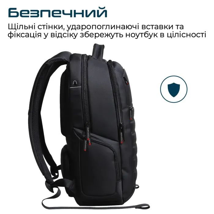 Рюкзак для ноутбука Promate 15.6" Rebel-BP Black (rebel-bp.black) изображение 4