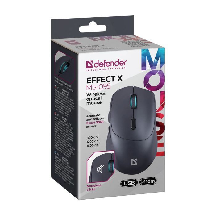 Мишка Defender Effect X MS-095 Wireless Black (52095) зображення 6