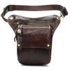 Сумка Vintage На пояс кожаная Коричневая (20013)