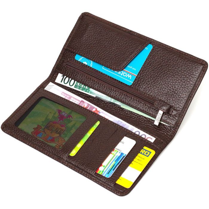 Кошелек Bond Accessories Из натуральной зернистой кожи Черный (21983) изображение 8