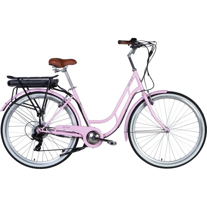 Электровелосипед Dorozhnik 28" eRETRO Vbr рама-19" 36B 12.5А*г 500Вт світло-рожевий 2025 (ELB-D-28-071)
