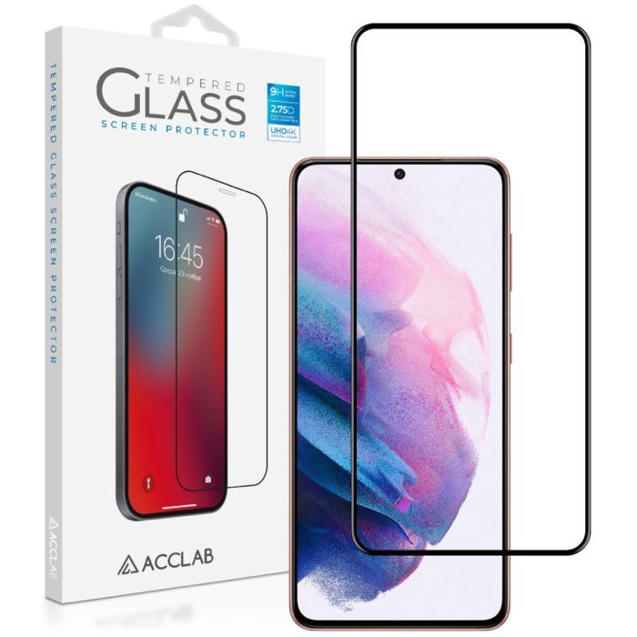 Стекло защитное ACCLAB Full Glue Samsung S21 (G991) Black (1283126510519)