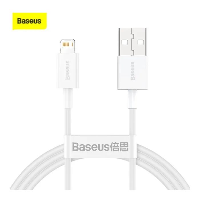 Дата кабель USB 2.0 AM to Lightning 1.5m Superior Fast Charging 2.4A white Baseus (CALYS-B02) зображення 6