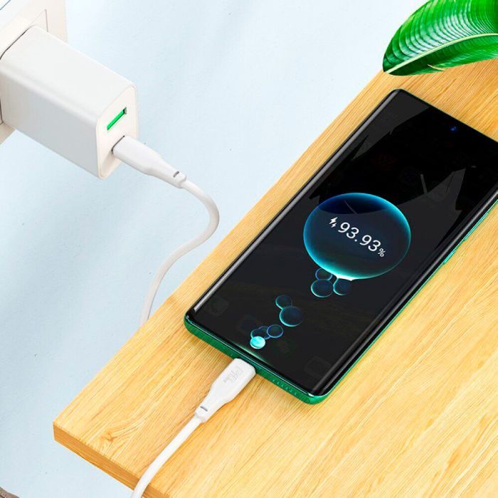 Дата кабель USB-C to USB-C 2.0m 100W TPE X93 white HOCO (6931474790729) изображение 8