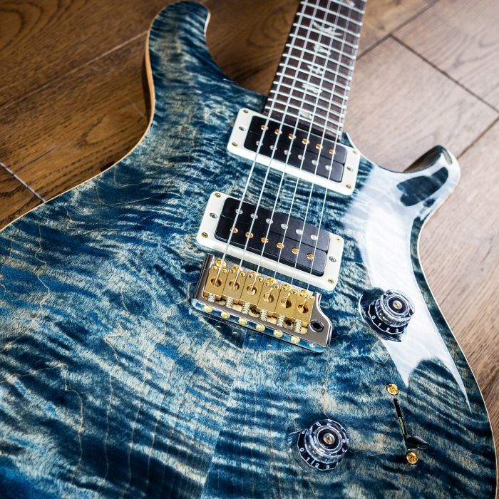 Електрогітара PRS Custom 24 10 Top Faded Whale Blue зображення 12