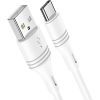 Дата кабель USB 2.0 AM to USB-C 1.0m 3A PVC BX43 white BOROFONE (6931474735607)