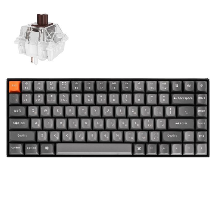 Клавіатура Keychron K2 Max K Super Banana QMK Wireless/Bluetooth/USB-А UA Black (K2M-C4-UA) зображення 2