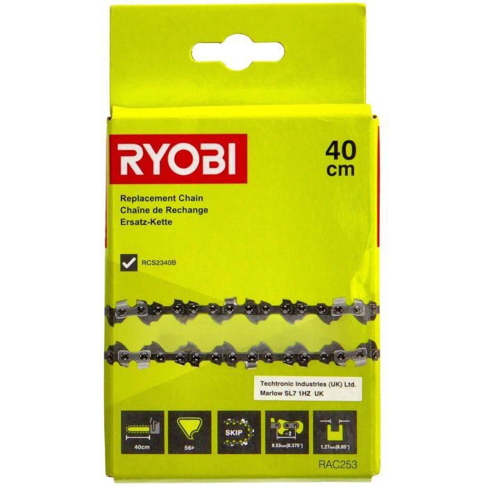 Ланцюг Ryobi для пилки RAC253 40см, 1.27мм, 3/8" (5132004345) зображення 2