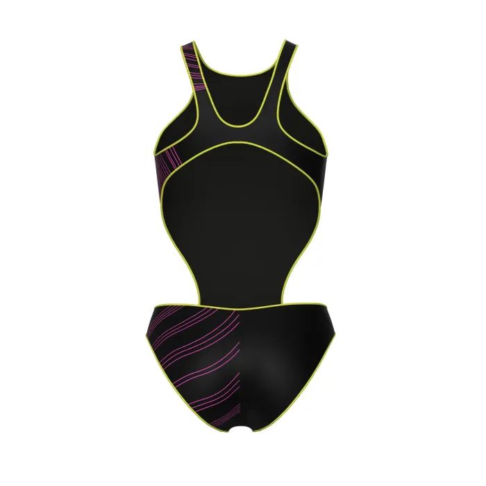 Купальник Arena One Stream Swimsuit 008953-560 чорний, рожевий 36 (3468337505549) зображення 5