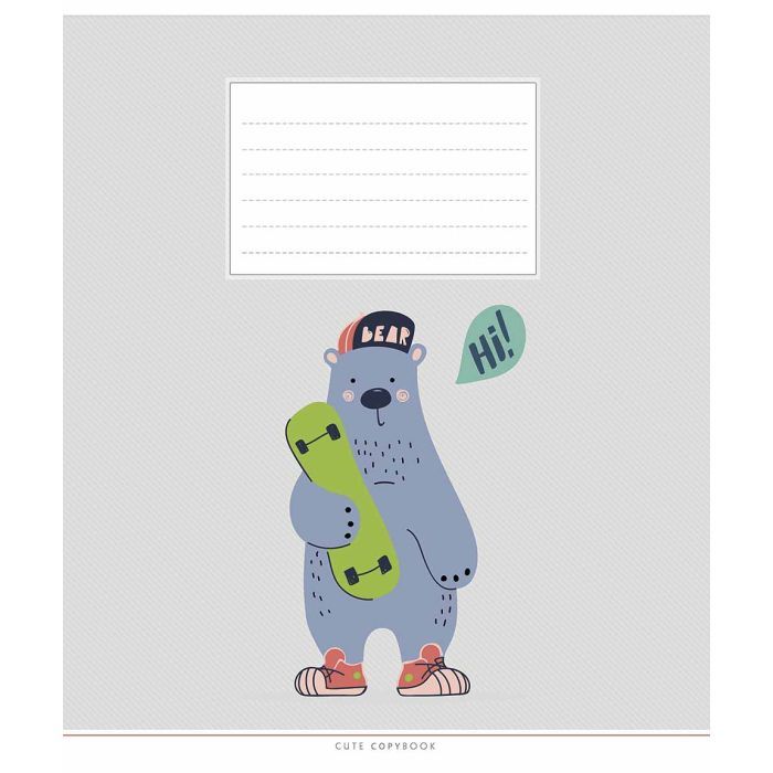 Тетрадь Школярик Cute copybook 12 листов линия (012-3212L) изображение 3