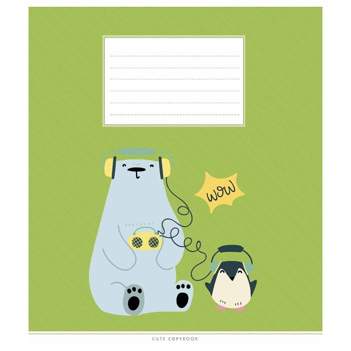 Тетрадь Школярик Cute copybook 12 листов линия (012-3212L) изображение 5