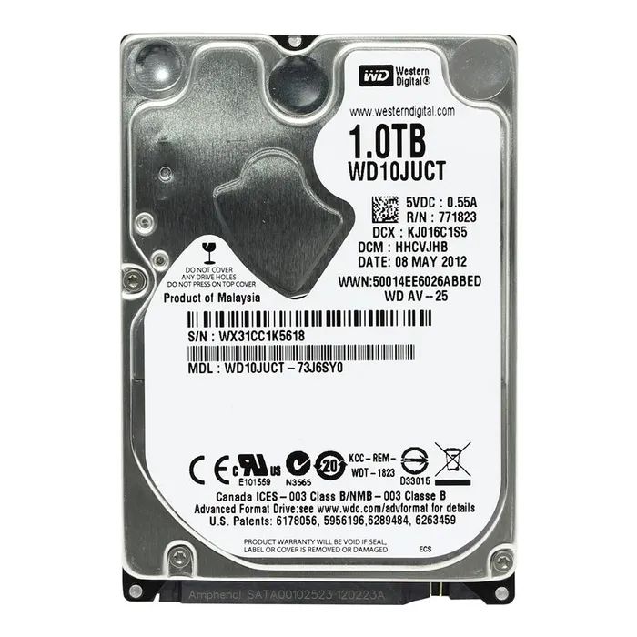 Жорсткий диск для ноутбука 2.5" 1TB WD (# WD10JUCT #)