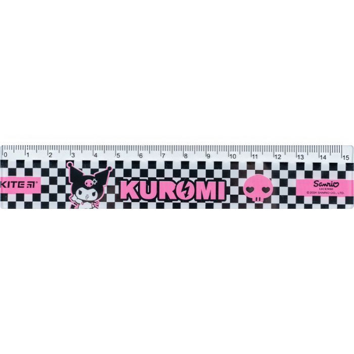 Линейка Kite Kuromi, 15 см (HK24-090-1)