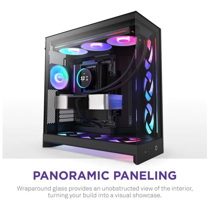 Корпус NZXT H9 Flow RGB Dual-Chamber All Black (CM-H92FB-R1) зображення 7