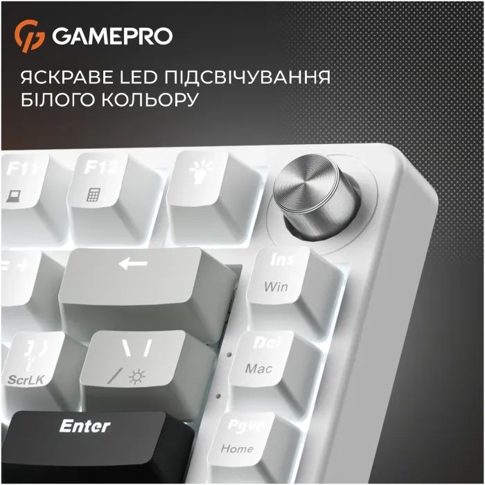 Клавіатура GamePro Genesis Silverlight MK126 USB UA Grey (MK126) зображення 7