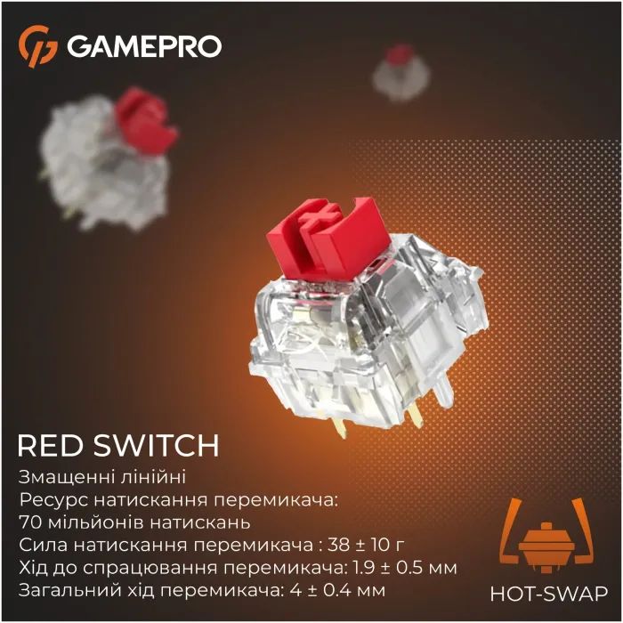 Клавіатура GamePro Genesis Silverlight MK126 USB UA Grey (MK126) зображення 8