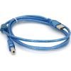 Кабель для принтера USB 2.0 AM/BM 1.5m 2x ferrite transparent Voltronic (YT-AM/BM-1.5T) изображение 2