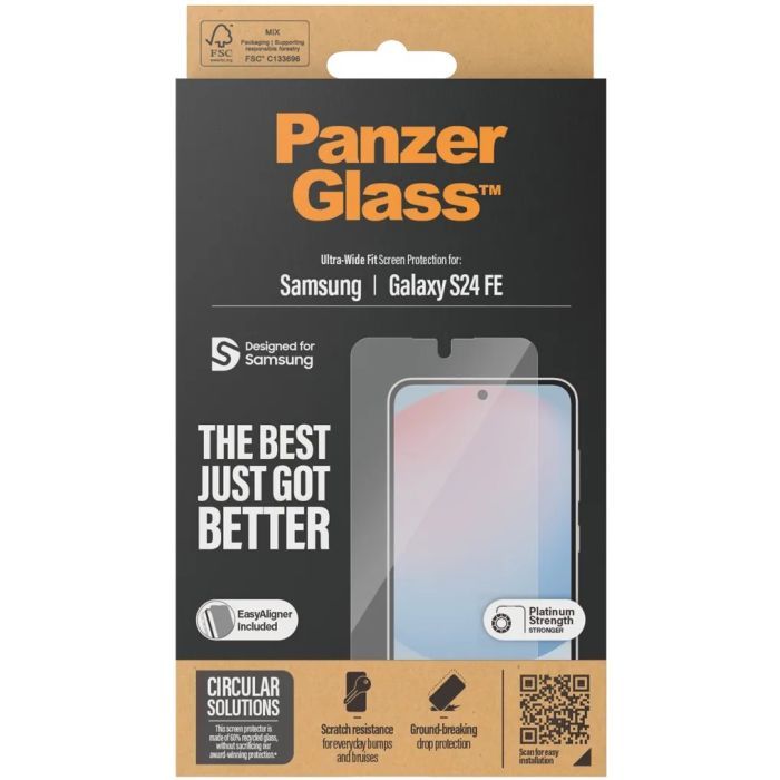 Скло захисне PANZERGLASS Samsung Galaxy S24 FE Ultra-Wide Fit w. Aligner (PG_7378) зображення 4