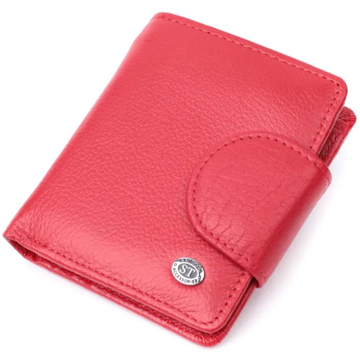Гаманець ST Leather З натуральної шкіри Червоний (22726)