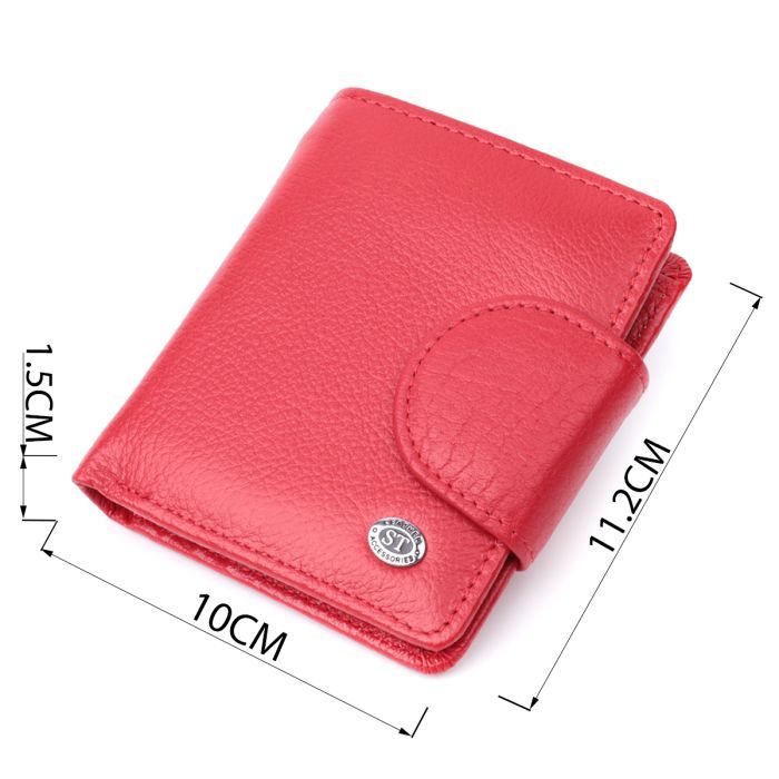Гаманець ST Leather З натуральної шкіри Червоний (22726) зображення 3